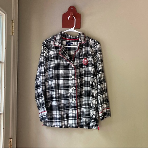 Chaps Black/White Plaid Pj Set S - Picture 3 of 8